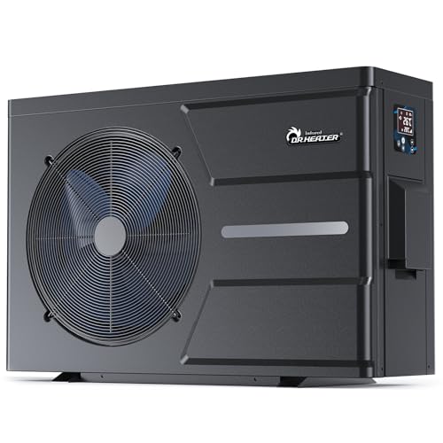 DR. Infrared Heater DR-900HP Full DC Inverter 90,000 BTU Heat Pump In-Ground and Above-Ground Swimming Pools, WiFi Smart Control via APP, Black