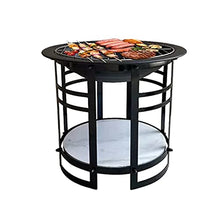 UILMLIO Outdoor Indoor Grill Table - Large Barbecue Rack with Charcoal Stove, Fire Basin & Heating - Perfect for Carbon Fire Cooking & Tea Preparation S (Large)