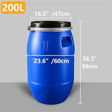 DIROVO Rain Barrels Plastic Barrels, Food Grade Barrel with Lid, Drum,Agriculture Or Industrial, Multifunctional Shipping Container for Home Brewing(200L)