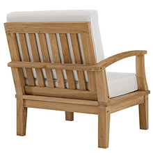 Modway Marina Premium Grade A Teak Wood 8-Piece Outdoor Patio Furniture Set in Natural White