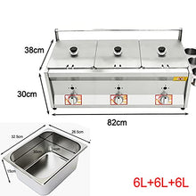 Commercial Gas Fryer With Seasoning Box And Lid, Outdoor Stainless Steel Stove, Fryer With French Fries For French Fries Restaurant Home Kitchen,6L+6L+6L