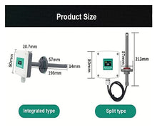 RQGYUPJBD Pipeline Wind Speed Sensor Transmitter Anemometer Duct Type Anemometer 4-20mA Anemometer for Environmental Protection(0-10v Output,0-1m per s)