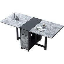 Extend Folding Table Household Multi-Function Retractable Rectangular Dining Table Used for Indoor Outdoor Garden Patio Pub BBQ (Black 150 80 74cm)