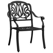 vidaXL 5 Piece Bistro Set Cast Aluminum Black