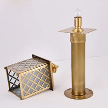 KADELONG Simplicity Glass Shade Yard Lamps E27 Brass Brushed Lawn Lights Garden House Outdoor Path Lights Landscape Deck Patio Porch External Floor Mount Lighting Fixture H26.00in,Chandelier Lighting
