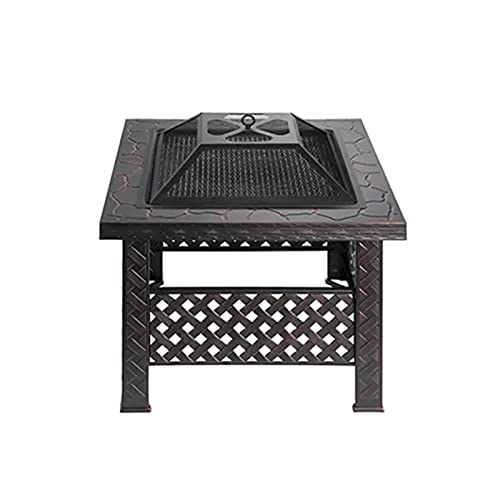 uP9sF2mD Barbecue Grill Outdoor Courtyard Square Shape Barbecue Table Villa Charcoal Heating Stove Domestic Rack Indoor Fire Basin Barbecue Charcoal Grill