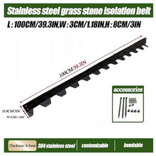 ​​304 Stainless Steel Curved Lawn Garden Edging - Heavy Duty Landscape Border Retainer for Grass, Flower Beds, Gravel Separation(20PCS,H3XW1.18IN)
