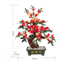 YXIANG56Q Fake Plants Artificial House Plants Decoration Jade Bonsai Chinese Ornament for Balcony Garden Bonsai Tree(Large)