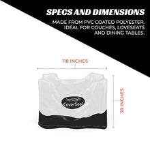 CoverSeal Patio Furniture Cover with Weighted Ground Conforming Apron Seal - Water Resistant Recangular Outdoor Furniture Covers for Outdoor Table and Chairs - Small 114 D x 50 H Inches