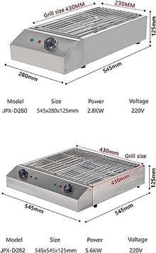 TYYMLY Electric Smokeless Portable BBQ Barbecue Grill Indoor Cooking Grill with Water Filled Drip Tray & Temperature Control-Safe Griddle for Indoor & Kebab Grill(A)
