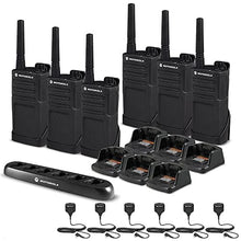 Motorola Solutions 6 x RMM2050 On-Site 2-Way Radio Bundle with Charger & Remote Speaker Mics Black