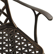 YITHOPI (Fast Delivery) Patio Bistro Set,Cast Aluminum Bistro Table Set Outdoor Dining Table with Umbrella Hole for Porch, Lawn, Garden, Backyard, Pool,5 Piece Bistro Set Cast Aluminum (Bronze)