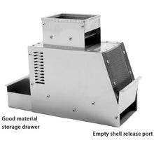 XURUIUS Electric Bird Feed Blown Shell Splitter,Grain Cleaning Winnower Machine,Adjustable Speed,Stainless Steel,for Millet