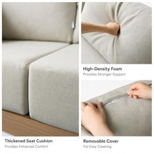 Acanva Ciela L-Shaped Aluminum Outdoor Patio Sofa