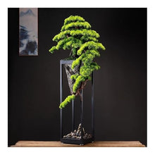 ELUKHT Fake Plants, Pine Bonsai - Large Floor-Standing Green Plant, Suitable for Living Room, Villa and Hotel Decoration,Bonsai Tree