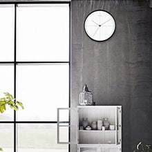 Battery-Powered Indoor and Outdoor Silent Wall Clock Round Clock Wall for Patio Home Decoration (Color : Black)