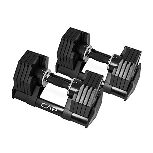 CAP Barbell Adjustabell Dumbbell 50-Pound Pair Black