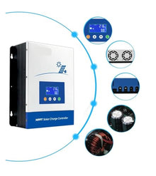 SHIHUANI 80A/100A MPPT Solar Charge Controller 12V/24V/36V/48V Battery Charger Max 150VDC Back-Light LCD Solar Regulator(80A)