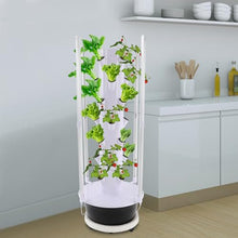 CCXYYFDJ Hydroponic Tower with 6 Wheels, 7-Layer 28-Plant Hydroponic Indoor Vertical Garden Growing System Kit with LED Grow Lights, 3-Level Lighting Modes & 24-Hour Cycle Timer for Vegetable Herbs