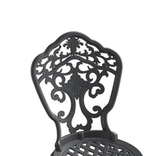 Hassyee All-Weather Bistro Set with Round Table for Balcony, Patio Furniture Set with Two Swivel Chairs and Water Resistant Cushions for Dining Room, Lawn, Poolside, Garden (Black 5)