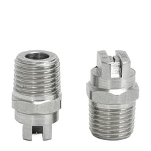 Stainless Steel Flat Fan Nozzle 100Pcs 1/4'' 1/8'' Stainless Steel 303, 316 Material Low Flow HVV for Parts Washing, Spray Coating, Pressure Cleaning(1 of 4 650017,303 Material)
