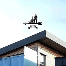 Weathervanes, Iron Weather Vane Durable Retro Farm Scene Garden Wind Vane, Wind Direction Indicator Measuring Tool Outdoor Roof Garden Mount Yard - Farmer