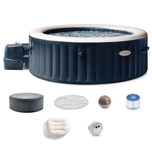 INTEX PureSpa 4 Person Inflatable Hot Tub with Energy-Efficient Spa Cover