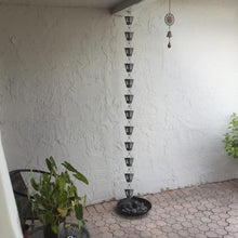 YUSIWOAL Aluminum Rain Chain Downspout Replacement for Gutter Drainage, Hanging Water Collection System with Hook for Patio Villa Gazebo(4M (13Ft))