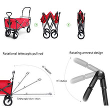 Folding Garden Trolley Cart Heavy Duty Wagon Multi-Function Shopping Cart Load：80kg