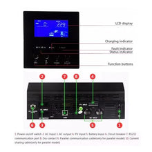 NNHUNYI Hybrid Solar Inverter 24V 110V Pure Sine Wave Inverter 2400W 3KVA Solar Panel Generator Portable Wechselrichter