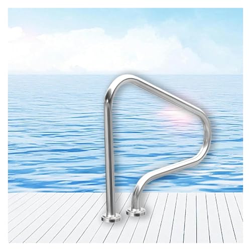 Pool Handrail, Stainless Steel Pool Railing, Pool Safety Handrail for Inground Swimming Pool, Stainless Steel Silver Pools Handrail Stair Railing
