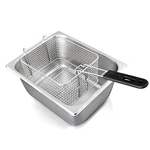 Gas Fryer 10L Large Capacity Professional Countertop Fryer With Detachable Baskets And Lid Adjustable Firepower Stainless Steel Easy To Clean,Natural Gas