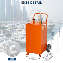 45 Gallon Fuel Caddy with Transfer Pump - Portable Gas Storage Tank