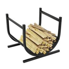 DJVHSRI Heavy Duty Outdoor Firewood Rack Set with Tools, Steel Storage Stand for Indoor & Outdoor Fireplace, Metal Log Holder,