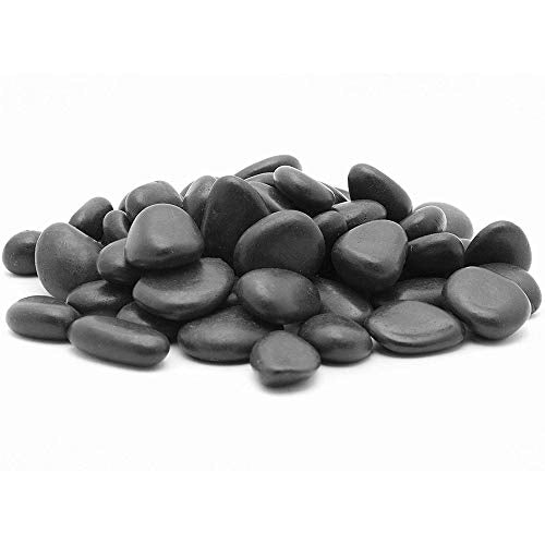 MARGO GARDEN PRODUCTS Rainforest 2"-3" 2200 lb Grade A Polished Pebbles Super Sack, Black