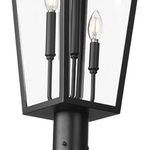 Z-Lite Gannon 3 Light 106" Tall Post Light Black