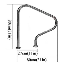 MSHOSAC Pool Safety Rail for Stairs, Anti-Rust Handrail, Easy Installation, Stable Support for Safe Pool Access