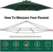 GAZOGJ Replacement Canopy for 8-Rib Offset Umbrella, 2.7M & 3M Waterproof, Uv Protection Fabric Cover for Garden, Patio, Beach, Pool,Vert-2.7M/8.9Ft