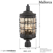 Minka Lavery European Influence Three Light Post Mount Mallorca Collection Bronze