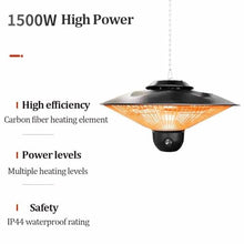 Outdoor Hanging Heater, Patio Heater with Remote, 3S Fast Heating, No Noise, IP44 Waterproof for Restaurant Patio Backyard Garage Decks