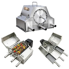 Automatic Rotating Rotisserie Grill Kit, Smokeless Charcoal Grill with Tumble Stand, Battery & Type-C Supply, Kebab Barbecue Grill Machine for Outdoor Patio (12Skewers)