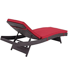 America Luxury - Outdoor Modern Contemporary Urban Design Rattan Patio Chaise Lounge Chair Set of 6 Red
