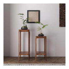 LUYOUBOZHU Vase Stand Black Walnut Plant Display Stand, New Chinese Living Room Floor-standing Household Bonsai Rack(Large)