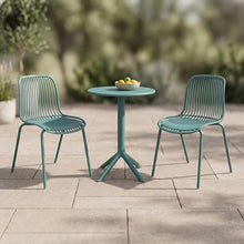 Christopher Knight Home Eldred Outdoor Bistro Set, 3-Piece Bistro Table and Chair Set of 2, Patio Furniture Set with Iron Frame, Outdoor Metal Bistro Dining Set, Poolside/Garden Cafeteria, Sky Blue
