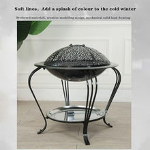 BNEI European Style fire Pit, Portable Tabletop fire Pit with fire net Cover, 55 * 60 cm, Suitable for Winter Warming, Barbecue (Large)