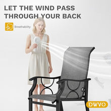 DWVO Patio Dining Chairs Set of 8, Outdoor Dining Chairs with High Back, Quick Dry Textilene Fabric, E-Coated Metal Frame, All Weather Patio Chairs for Backyard, Deck, Lawn, Garden, Grey