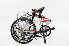 ZiZZO Liberte Lightweight Aluminum Folding Bicycle Silver/Red