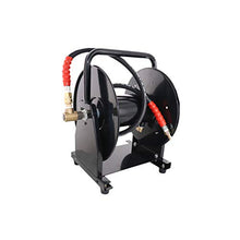 Scheiffer Sewer Jetting Kit - Ball Valve Hose Reel 1/8" x 150' Sewer Jetting Hose Button Nose and Rotating Nozzles