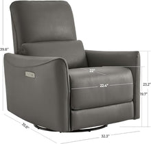 270° Swivel Power Recliner Chair for Elderly, Oversized Electric Recliner with USB Charging Ports, Heavy Duty Comfort Overstuffed Living Room Sofa for Adults