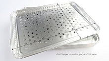 KitchenDance Disposable Aluminum Grill Topper - Aluminum BBQ Grill Liner Topper with Holes - Grilling Accessories Perfect Using for Grilling Vegetables, Meat, kabobs - 7200, 200 Count, 16 x 11 Inches